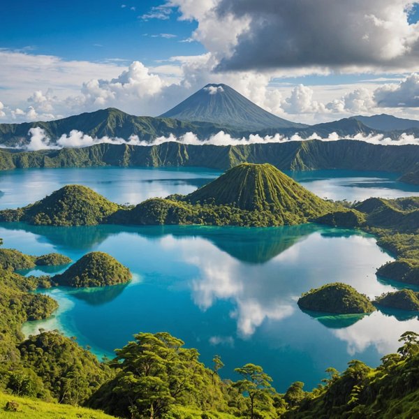 Quels sont les itinéraires de croisière pour découvrir les lacs de cratère en Indonésie?